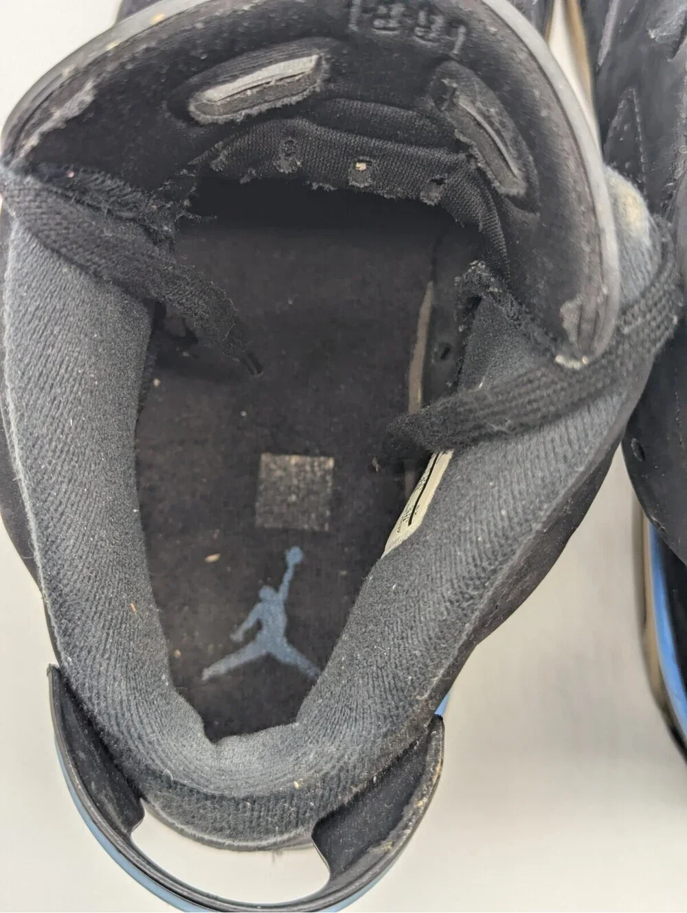 Air Jordan 6 Retro UNC Mens Size 12 Black Blue 384664-006 Sneakers 2017 Tar Heel